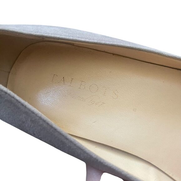 Talbots Women's Size 9 M Gray Leather Suede Pointed Toe 4.5 IN Heels‎ - Picture 8 of 12